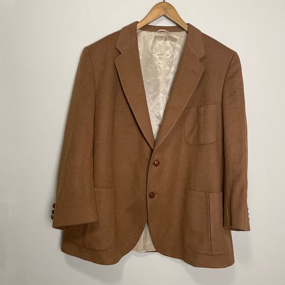 Lanvin Other - Vintage beautiful Lanvin Paris Camel Hair Single Breast Two Button Blazer Tan 52